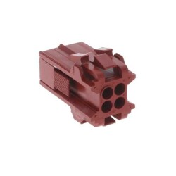 4 Position Rectangular Housing Connector Receptacle Black 0.197
