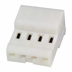 4 Position Rectangular Receptacle Connector IDC Tin 24 AWG - TE Connectivity AMP Connectors