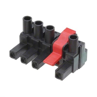 4 Position Terminal Block Plug, Female Sockets 0.300