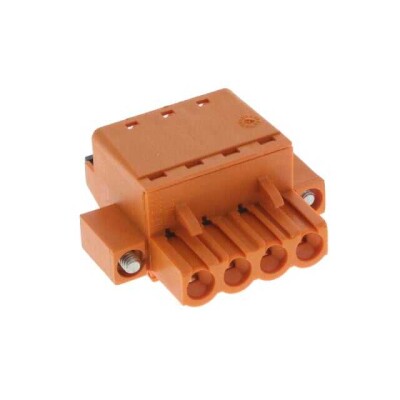 4 Position Terminal Block Plug, Female Sockets 0.200