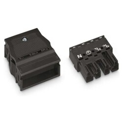 4 Position Terminal Block Plug, Male Pins 0.394