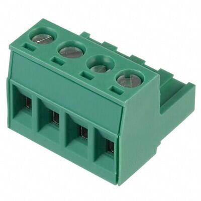 4 Position Terminal Block Plug, Female Sockets 0.200