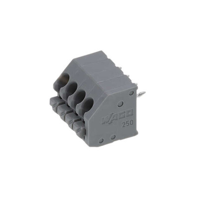 4 Position Wire to Board Terminal Block 45° (135°) Angle with Board 0.138