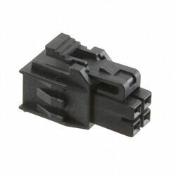 4 Rectangular Connectors - Housings Receptacle Black 0.098