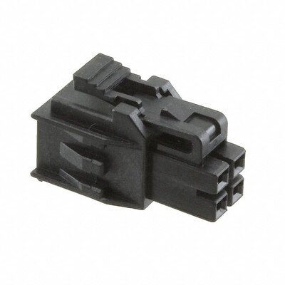 4 Rectangular Connectors - Housings Receptacle Black 0.098