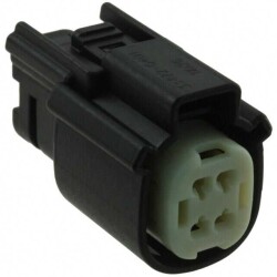 4 Rectangular Connectors - Housings Receptacle Black 0.138