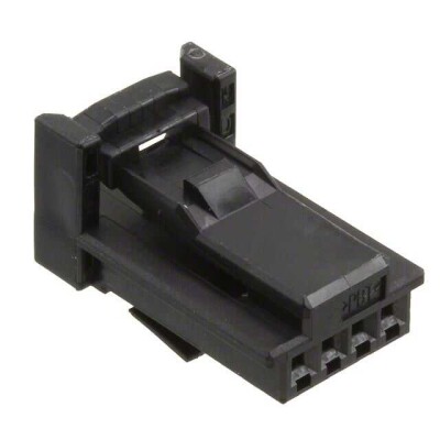 4 Rectangular Connectors - Housings Plug Black 0.087