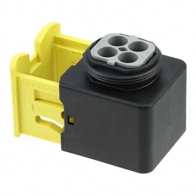 4 Rectangular Connectors - Housings Receptacle Gray 0.236