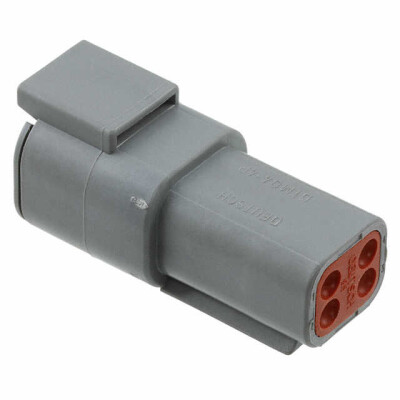 4 Rectangular Connectors - Housings Receptacle Gray - 2