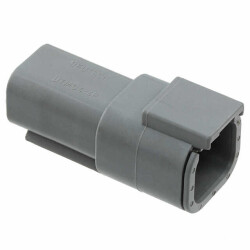 4 Rectangular Connectors - Housings Receptacle Gray - TE Connectivity Deutsch Connectors