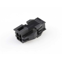 4 Rectangular Connectors - Housings Plug Black 0.098
