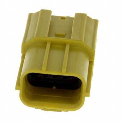 4 Rectangular Connectors - Housings Plug Black 0.098