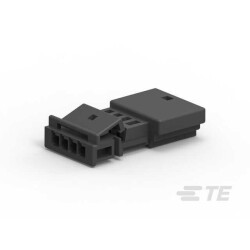 4 Rectangular Connectors - Housings Plug Black 0.100