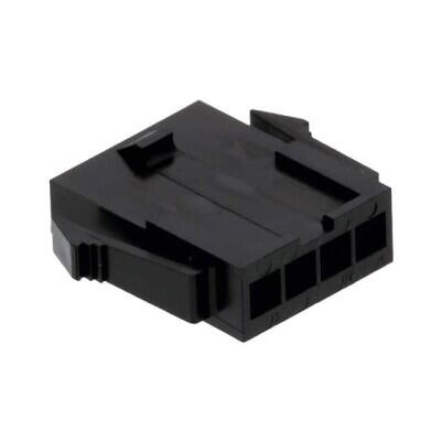 4 Rectangular Connectors - Housings Plug Black 0.118