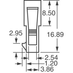 4 Rectangular Connectors - Housings Plug Black 0.118