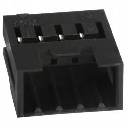 4 Rectangular Connectors - Housings Plug Black 0.079