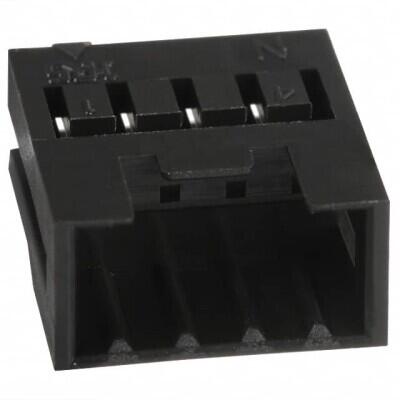4 Rectangular Connectors - Housings Plug Black 0.079