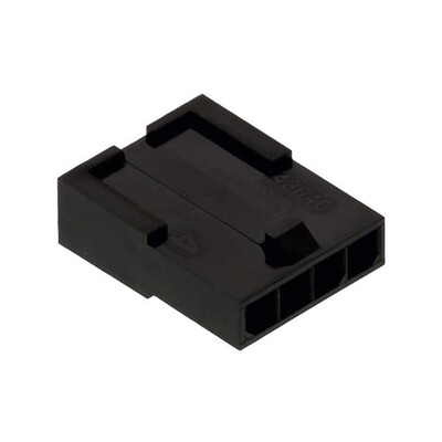 4 Rectangular Connectors - Housings Plug Black 0.118