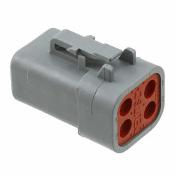 4 Rectangular Connectors - Housings Plug Gray - TE Connectivity Deutsch Connectors