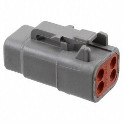 4 Rectangular Connectors - Housings Plug Gray - TE Connectivity Deutsch Connectors