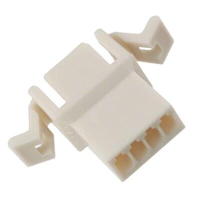 4 Rectangular Connectors - Housings Plug Ivory 0.098