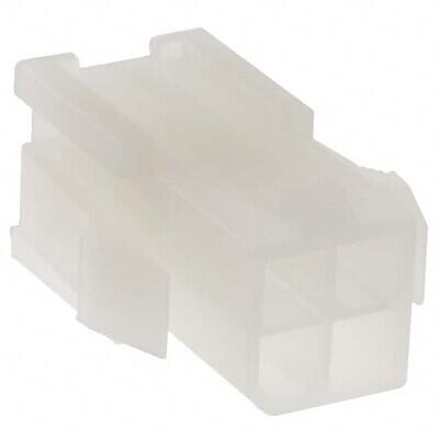 4 Rectangular Connectors - Housings Plug Ivory 0.165