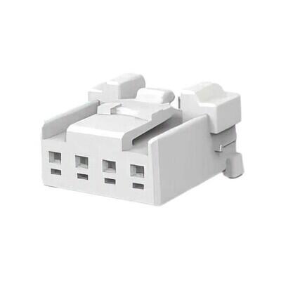 4 Rectangular Connectors - Housings Plug Natural 0.098