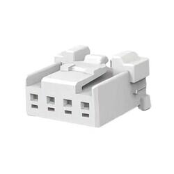 4 Rectangular Connectors - Housings Plug Natural 0.098