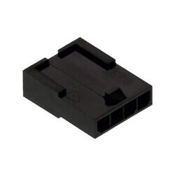 4 Rectangular Connectors - Housings Plug Black 0.118