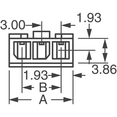4 Rectangular Connectors - Housings Plug Black 0.118