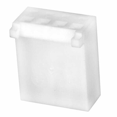 4 Rectangular Connectors - Housings Receptacle White 0.100