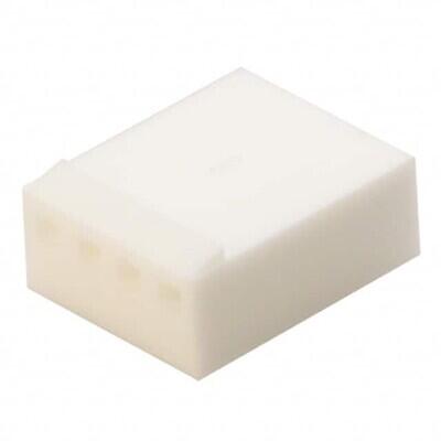 4 Rectangular Connectors - Housings Receptacle White 0.100
