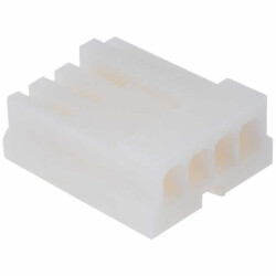 4 Rectangular Connectors - Housings Receptacle Natural 0.098