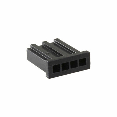 4 Rectangular Connectors - Housings Receptacle Black 0.100