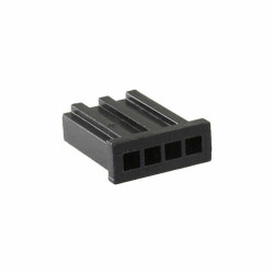 4 Rectangular Connectors - Housings Receptacle Black 0.100