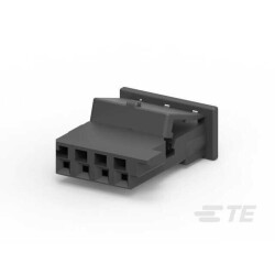 4 Rectangular Connectors - Housings Receptacle Black 0.100
