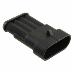 4 Rectangular Connectors - Housings Receptacle Black 0.236