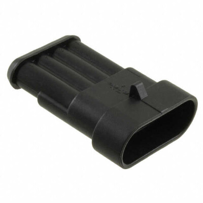 4 Rectangular Connectors - Housings Receptacle Black 0.236