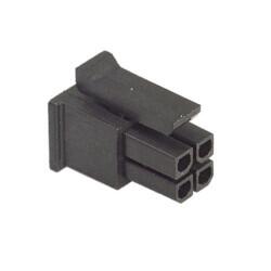 4 Rectangular Connectors - Housings Receptacle Black 0.118