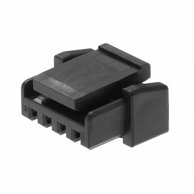 4 Rectangular Connectors - Housings Receptacle Black 0.049