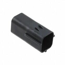 4 Rectangular Connectors - Housings Receptacle Black - TE Connectivity AMP Connectors