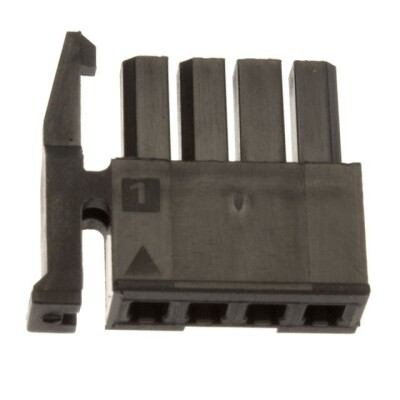 4 Rectangular Connectors - Housings Receptacle Black 0.118