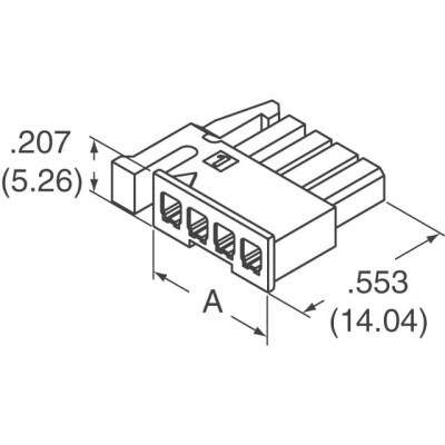 4 Rectangular Connectors - Housings Receptacle Black 0.118