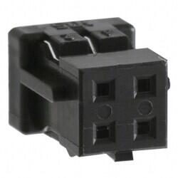 4 Rectangular Connectors - Housings Receptacle Black 0.079