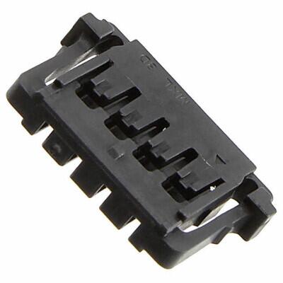 4 Rectangular Connectors - Housings Receptacle Black 0.059