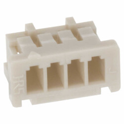 4 Rectangular Connectors - Housings Receptacle Beige 0.049