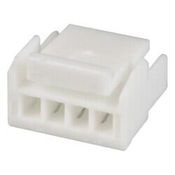 4 Rectangular Connectors - Housings Receptacle Natural 0.049