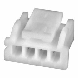 4 Rectangular Connectors - Housings Receptacle Natural 0.079