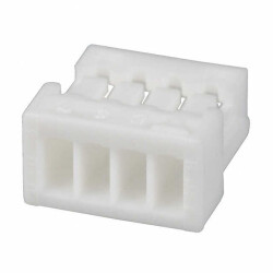 4 Rectangular Connectors - Housings Receptacle Natural 0.039