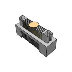 40 Position Connector Header, Outer Shroud Contacts Surface Mount Gold - Samtec Inc.